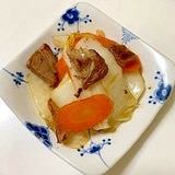 残ったローストポークで　白菜とにんじんの炒め物